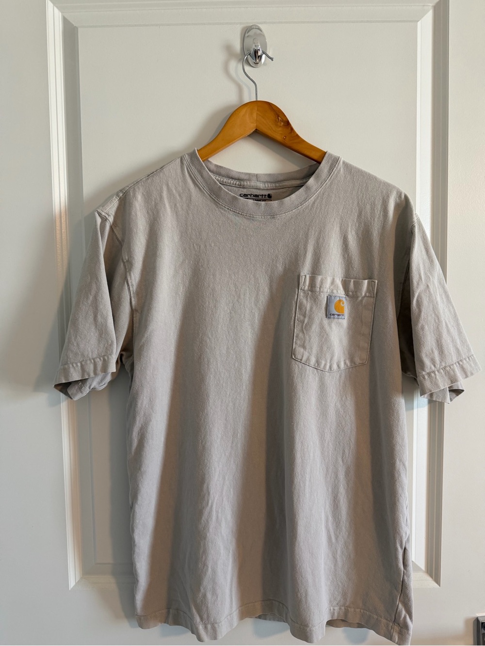 Carhartt Short-Sleeve Pocket Tee in Light Gray
